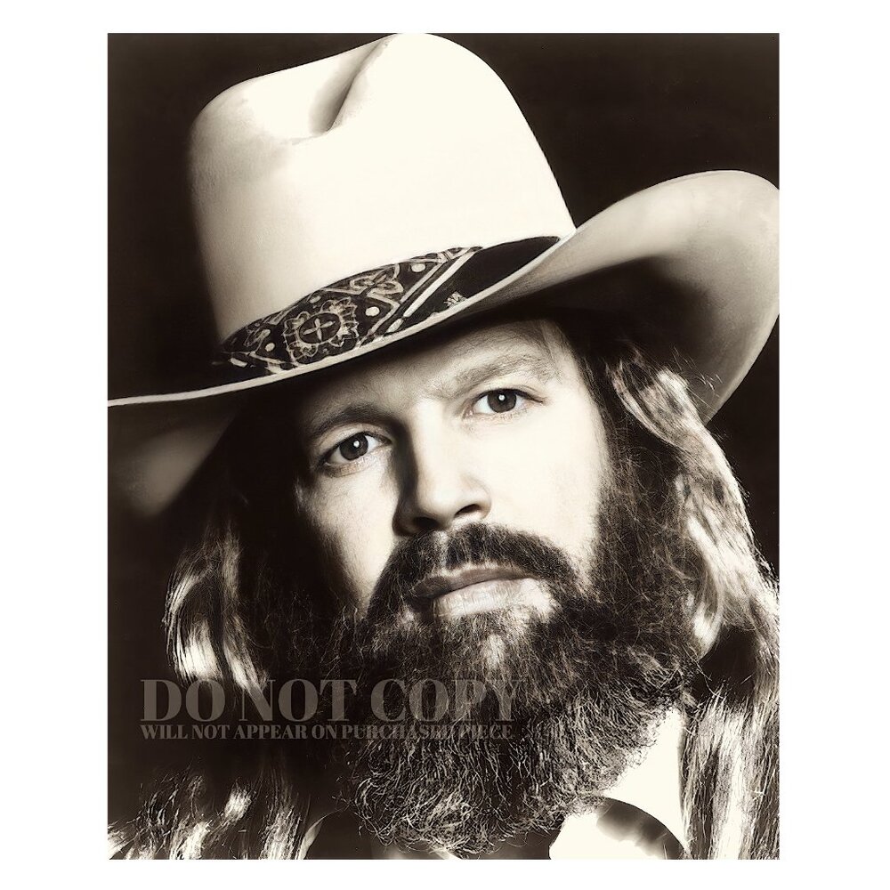 David Allan Coe Photograph 11X14 | RARE 1970s Photo Portrait | Poster Art Print
